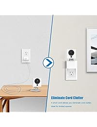 Wyze Cam Outlet Soporte de montaje en pared para enchufe de pared de enchufe de CA para cámara Wyze WyzeCam V2 y Wyze Cam Pan, cables sucios o daños en la pared (paquete de 1)