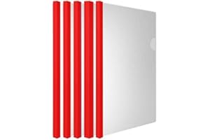 AKAHA Sliding Bar Clear Report Covers, 10mm, 18C, 40 Sheet Capacity, Transparent Resume Presentation File Folders Organizer Binder for A4 Size Paper, 20 Pcs