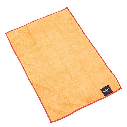 SUMI ECO ECO-FRIENDLY The Perfect Yoga Hand Towel 2SET - Super Soft, Sweat Absorbent, Multicolored Wicking, Non-Slip Bikram Hot Yoga Rug for Pilates Lovers (Orange | Red Edge)