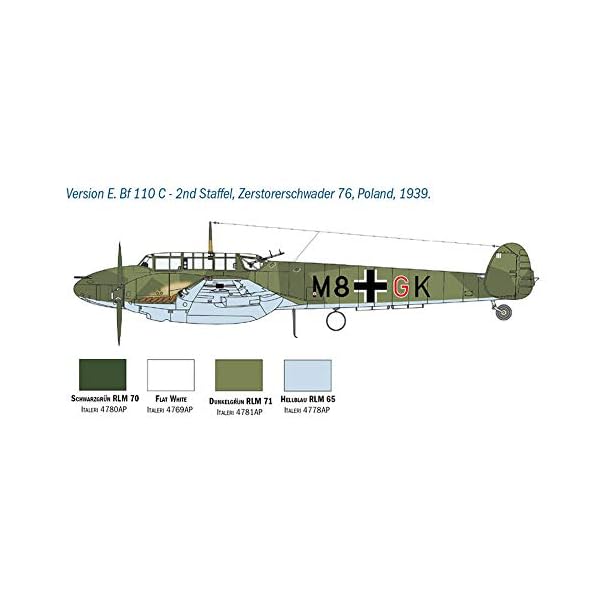 ITALERI 2794S - 1:48 Messerschmitt BF 110 C-D, Modellbau, Bausatz, Standmodellbau, Basteln, Hobby, Kleben… – Bild 8