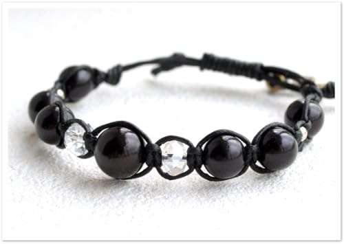 Amazon ココロキット C005l はじめてキット ビーズとコードの手作りブレスレット ブラック ローズ ビーズ アクセサリーキット 通販