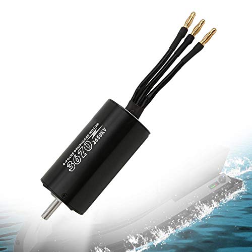 RC Boat Non-inductive Brushless Motor, Black Brushless Motor for