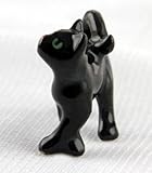 BLACK CAT walks askew New SUPER MINIATURE Figurine Porcelain LITTLE CRITTERZ SM011