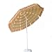Caymus 7ft Hula Thatched Tiki Umbrella Hawaiian Style Beach Patio Umbrella Natural Color 8 ribs