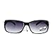 CG Eyewear Rhinestone Studded Narrow Rectangular Designer Fashion Sunglasses Black Clear