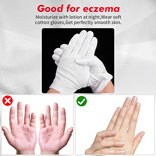 Molain Pairs Moisturizing Gloves White Cotton Moisturizing