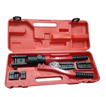 Calter 16 Ton Manual Hydraulic Cable Crimping Plier Tool Kit (10-300 mm, 2 11 Die)