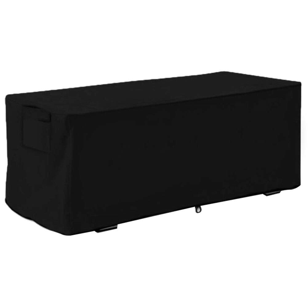 Broco Premium Garden Storage Box Cover Waterproof UV Proof Outdoor Deck Box Cover Storage Box Protective Cover Black(123x62x55cm)