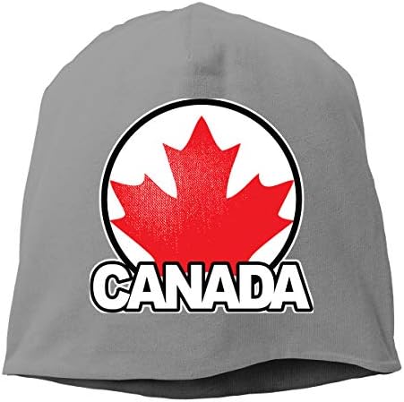 Woman Skull Cap Beanie Canada Maple Leaf Headwear Knit Hat Warm Hip-hop Hat