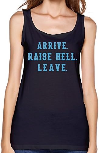 Moniz Ladies Arrive Raise Hell Leave Sarcastic WWF Tank-Tops Black X-Large