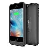 iPhone 5S Battery Case, UNU AERO Wireless iPhone 5S Case with Charging Pad [Black/Black]1 YR -2000mAh Portable Charger, External Juice Power Bank and Charging Case[MFI Apple Certified]