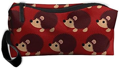 Szqbag Cute Hedgehog Printing Portable Multiple Usage Handbag Storage Pouch Bag Case Accessories Organizer Healthcare Kit Grooming Kit Cosmetics Bag Make-up Bag With Zipper