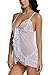 Avidlove Women Lingerie Lace Babydoll V Neck Sleepwear Mesh Chemises White