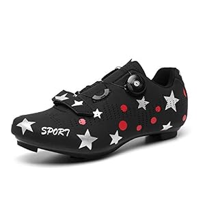 Mens Womens Road Bike Cycling Shoes with Quick Lace Compatible SPD Cleats MTB Spin Indoor Cycling Shoes Breathable…
