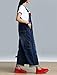 Mordenmiss Women's Rompers Wide Leg Pants Strapless Denim Jumpsuit with Pockets, Style-3 Torn Dark Blue, One Size