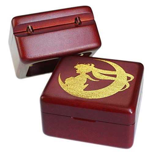 Music Box Vintage Wood Carved Mechanism Musical Box Wind Up Music Box Gift for Christmas,Birthday,Valentine's Day,Best Gift for Kids,Friends,Melody(Sailor Moon) - Thumbnail 3