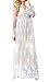 Imily Bela Women's Vintage Chiffon Long Sleeve Wedding Bridesmaid Summer Beach Maxi Long Dress