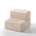 ZINUS Foam 15 Inch 3-Step Step Pet Stairs, Pet Ramp for Cats and Dogs, Small, Beige