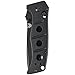 Benchmade - Adamas 275 Drop Point Blade Knife, Made in the USA (Serrated Edge/Black Handle)