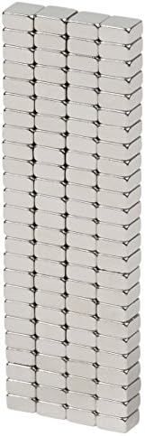 Bykes 80 Neodymium Magnets Super Strong Rare Earth Magnets Refrigerator Magnets - 1/8" x 1/8" x 1/16" Thick Square N48