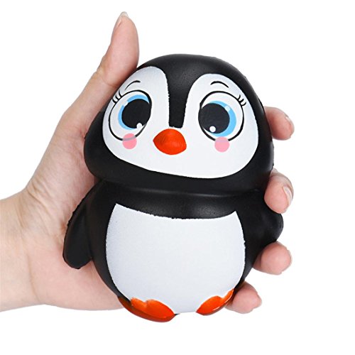 HANYI Fidget Relieves Stress Anxiety Attention, Kids Squeeze Decompression Toys Simulation Doll Squishy Cream Scented Slow Rising Toy, Colorful Pressure Decompression Educational (Female Penguins)