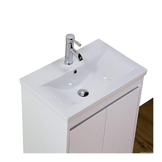 KLARA Vanity Unit Basin Sink Bathroom Ceramic White Floor