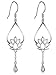 925 Sterling Silver Earrings, BoRuo Lotus Flower Yoga Earrings