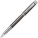 Parker IM Premium Deep Gun Metal Chiseled, Parker 5th Technology Ink Pen with Medium Black refill (S0976100)