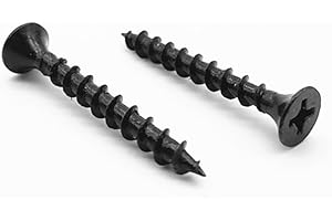 zcfochi Screws #6 x 1-5/8" Drywall Screws220PCS Coarse Thread Sheetrock Wood Screws with Phillips Drive,1 LBS Flat Truss Head Self Tapping Screws Black Phosphate Coated Stainless Fast Self Tapping