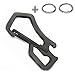 Idakey Full Stainless Steel Anti-Lost Keychain Carabiner Mutil Function Home Tool with Bottle Opener and 2 Extra Key Rings for Home (Dark Grey)