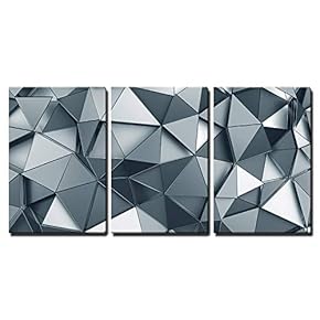 Abstract 3D Metal Background - Canvas Art Wall Art - 16"x24"x3 Panels
