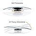Audew Blind Spot Mirror for 2009-2018 Ram Truck & Other Trucks, HD Glass Frameless Convex Rear View Mirror, 360° Adjustable Car Mirror Stick-on Design (Pack of 2)