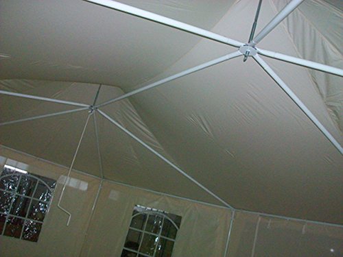 Peaktop 13'x26'/16'x32'/20'x26'/20'x32'/29'x21'/22'x16' Party Wedding Tent Canopy Gazebo Shelter Pavilion Heavy Duty Outdoor Octangle/decagonal Multiple Choices (Beige, 21WX29L)