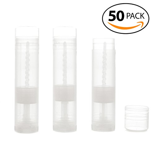 Milliard Lip Balm Crafting Tube Refills - 50 Pack - Clear…