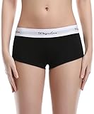 WingsLove Women's 3 Pack Modern Cotton Sports Soft Boyshort Panties Underwear