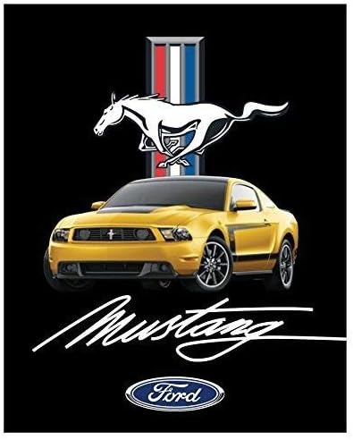 Ford Mustang Heavy Fleece Sherpa Blanket 48? X 60?