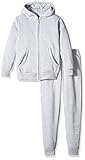 American Hawk Big Boys' Fleece Hoodie and Pants Jog Set, Heather Grey, 10/12