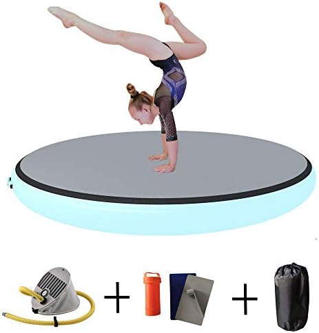 FUNME Inflatable Gym Mat Tumbling Gymnastics Airtrack Mats with Pump for Home Use, Cheerleading, Water, Park and Beach…