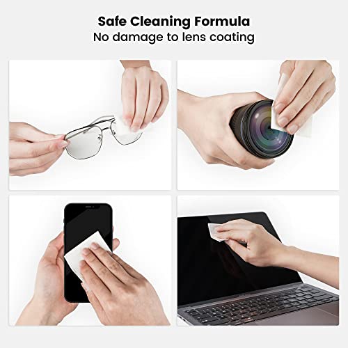 Metene Lens Cleaning Wipes, 300 PreMoistened Eyeglass Wipes Individually Wrapped Glasses