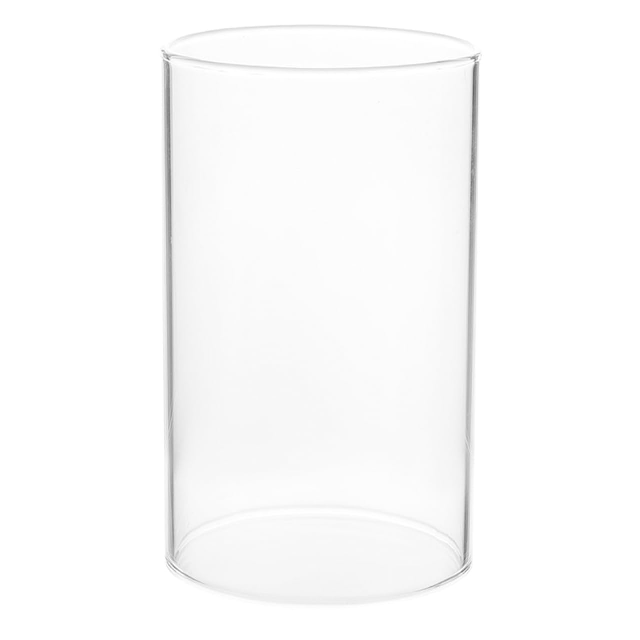 HOMSFOU Windproof Glass Candle Cover Cylinder Clear Candleholder Tube Shade for Pillar Candles Romantic Home Decoration 5.9 X 2.4 Inch