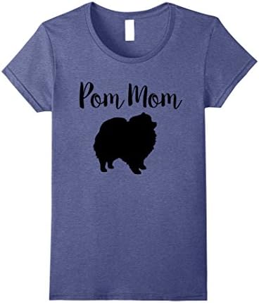 Womens Pom Mom Funny Shirt XL Heather Blue