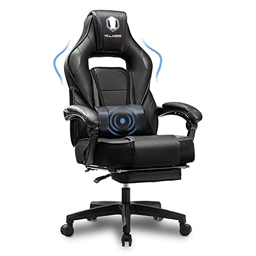 KILLABEE Massage Gaming Chair High Back PU Leather PC Racing Computer Desk Office Swivel