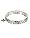 JNX The Lord's Prayer Cross Charm Silver-Tone Stretch Bracelet Our Father, who Art - Jewelry Nexus