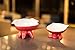 ViviPet Q Bowls and Big Head Water Bowl for Cat and Dog under 20 Pound (Q Bowl-Coral Red)