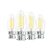 Lamsky 4W B22 Bayonet LED Filament Candle Light Bulb,2700K Warm White 400LM,C35 Shape Bullet Top,40W Incandescent Equivalent,Non-dimmable,4 Pack