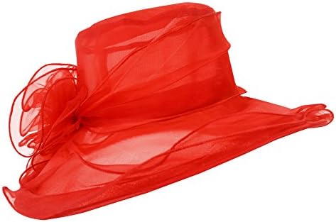 Lawliet Womens Kentucky Derby Sun Hat Wide Brim Wedding Church Racing A002