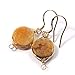 Natural Stone Wire Wrap Dangle Drop Earrings Gold Plated 925 Sterling Silver Hook/Crazy Lace Agate 10mm