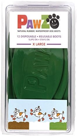 Pawz X-Large, Green, Fit Securely Without Zippers Or Straps Dog Boot