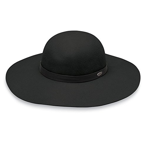 Wallaroo Women's Elsbeth Felt Sun Hat UPF 50+ Adjustable Fit (Black