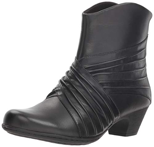 Rockport Women's Brynn Rouched Boot Ankle, Black, 7 N US